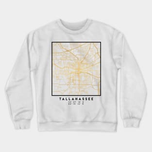 TALLAHASSEE FLORIDA CITY STREET MAP ART Crewneck Sweatshirt